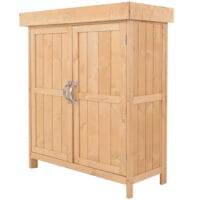 Gartenschrank Doppeltür Tannenholz Natur 74x43x88cm