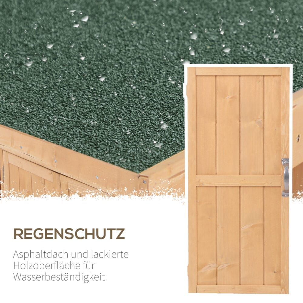 Gartenschrank Doppeltür Tannenholz Natur 74x43x88cm