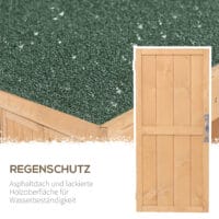 Gartenschrank Doppeltür Tannenholz Natur 74x43x88cm