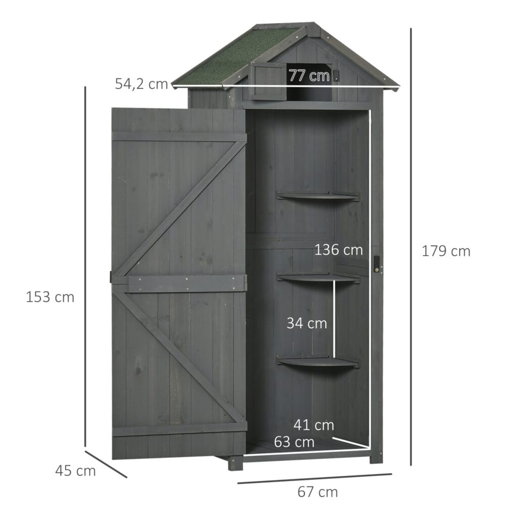 Gartenschrank Gartenhaus Gerätehaus 77x54.2x179cm