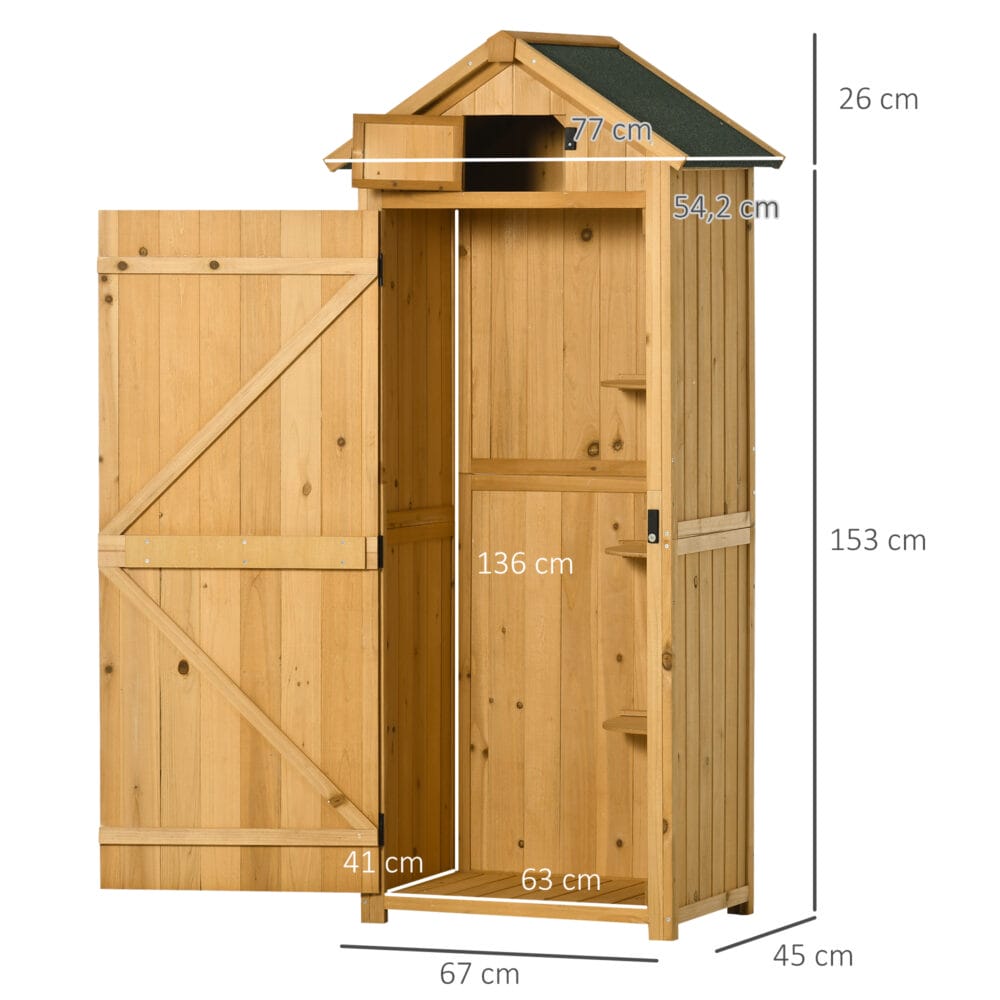 Gartenschrank Gartenhaus Gerätehaus 77x54.2x179cm