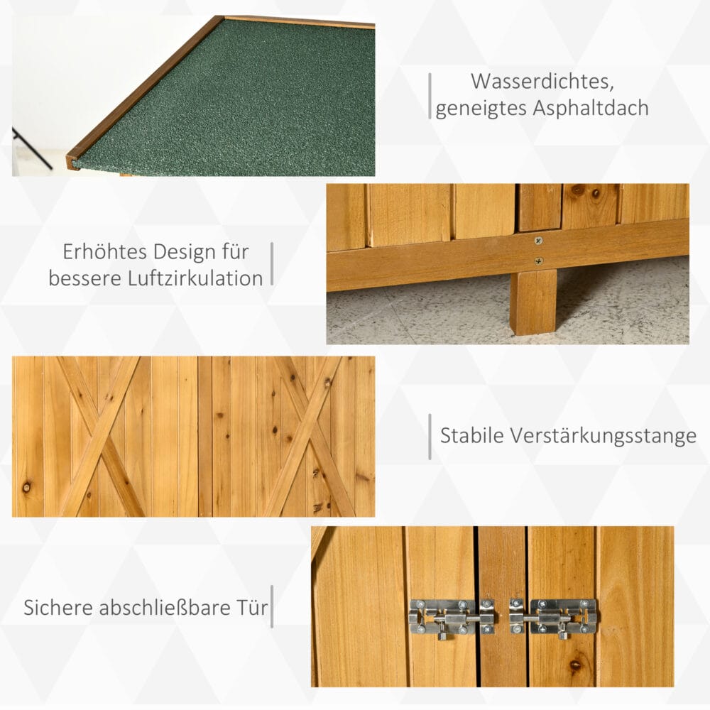 Gartenschrank Geräteschuppen mit 2 Türen 140x75x157cm