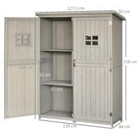 Gartenschrank Holz Geräteschrank Pultdach 127.5x50x164cm