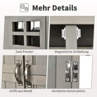 Gartenschrank Holz Geräteschrank Pultdach 127.5x50x164cm
