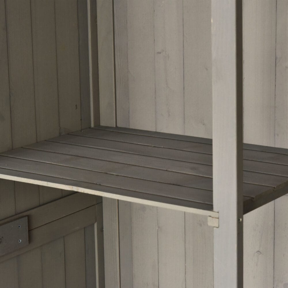 Gartenschrank Holz Geräteschrank Pultdach 127.5x50x164cm