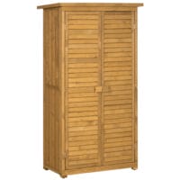 Gartenschrank Pultdach Lamellentüren Tannenholz 87x46.5x160cm