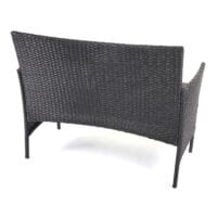 Gartensitzgruppe Rattan Lounge  7tlg. schwarz mit Kissen anthrazit