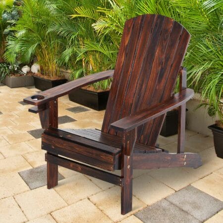 Gartenstuhl Adirondack Massivholz geflammt