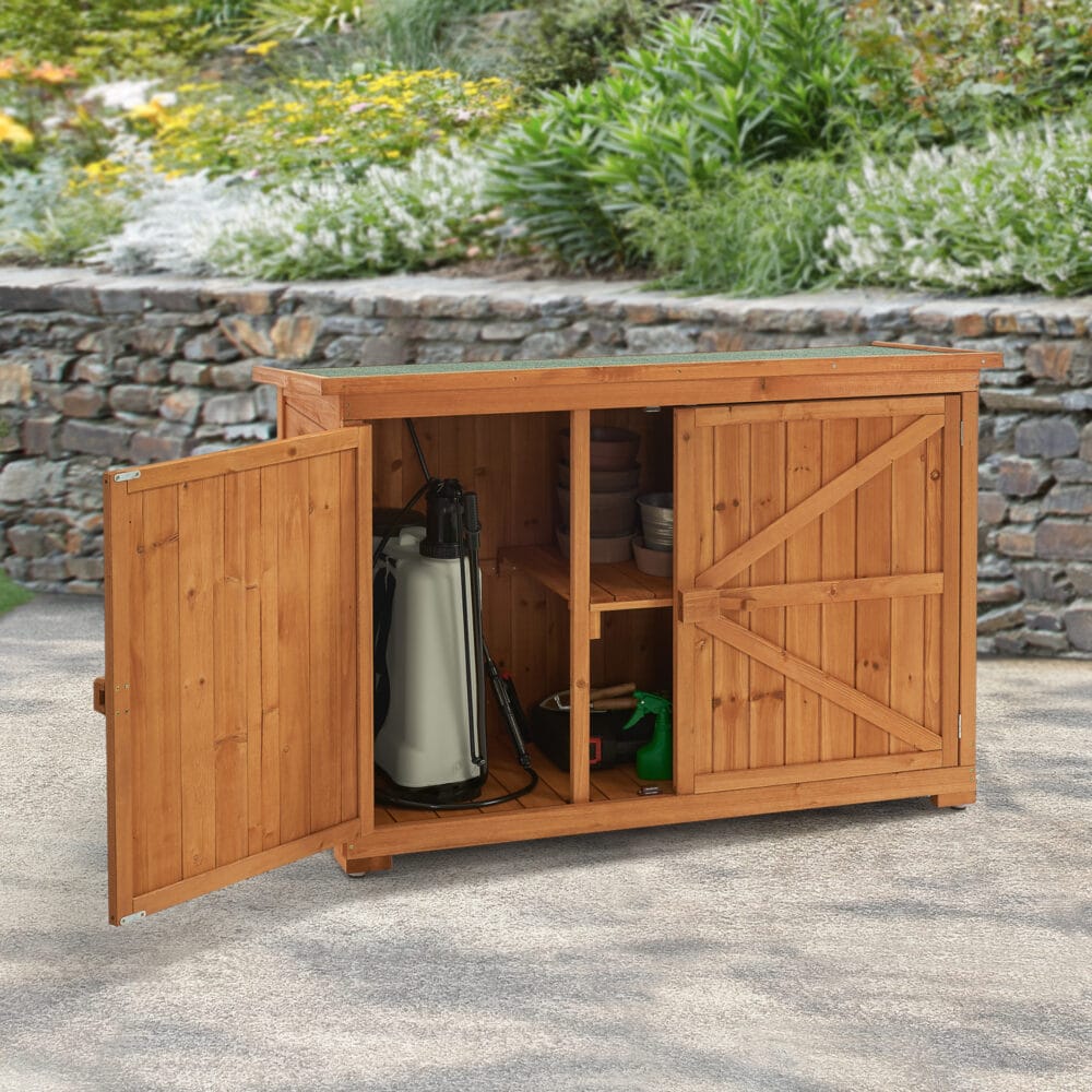 Geräteschrank Gartenhaus Kerteminde 88 x 128 x 50 cm Tannenholz