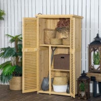Geräteschuppen Gerätehaus Geräteschrank Holz 87x46.5x160cm
