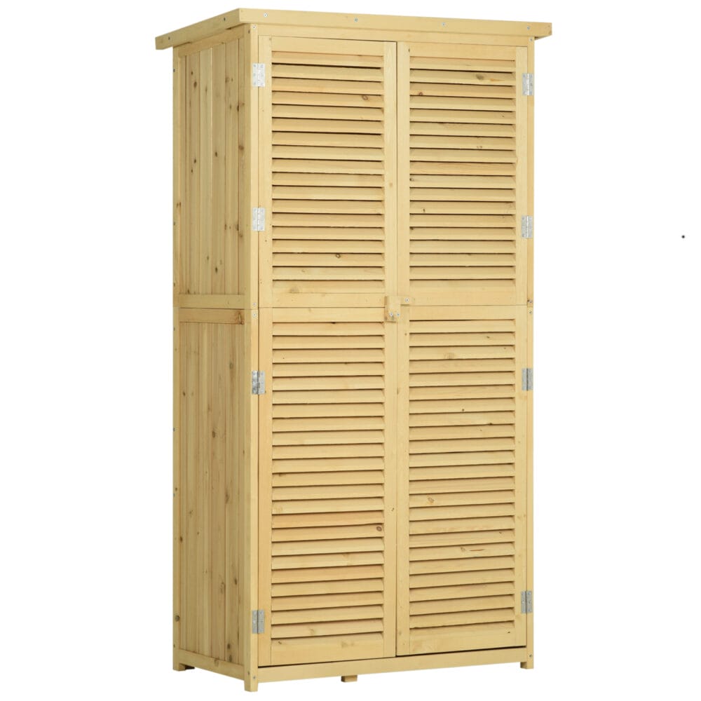 Geräteschuppen Gerätehaus Geräteschrank Holz 87x46.5x160cm