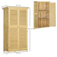 Geräteschuppen Gerätehaus Geräteschrank Holz 87x46.5x160cm