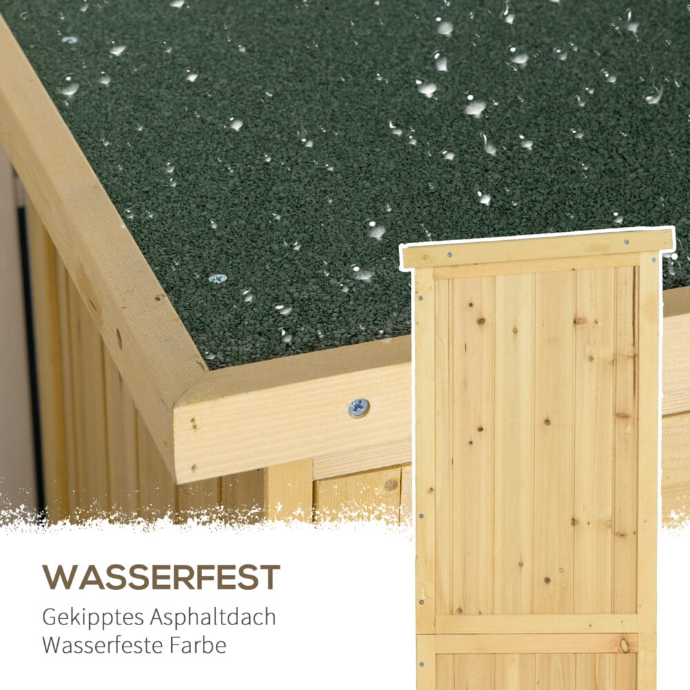Geräteschuppen Gerätehaus Geräteschrank Holz 87x46.5x160cm