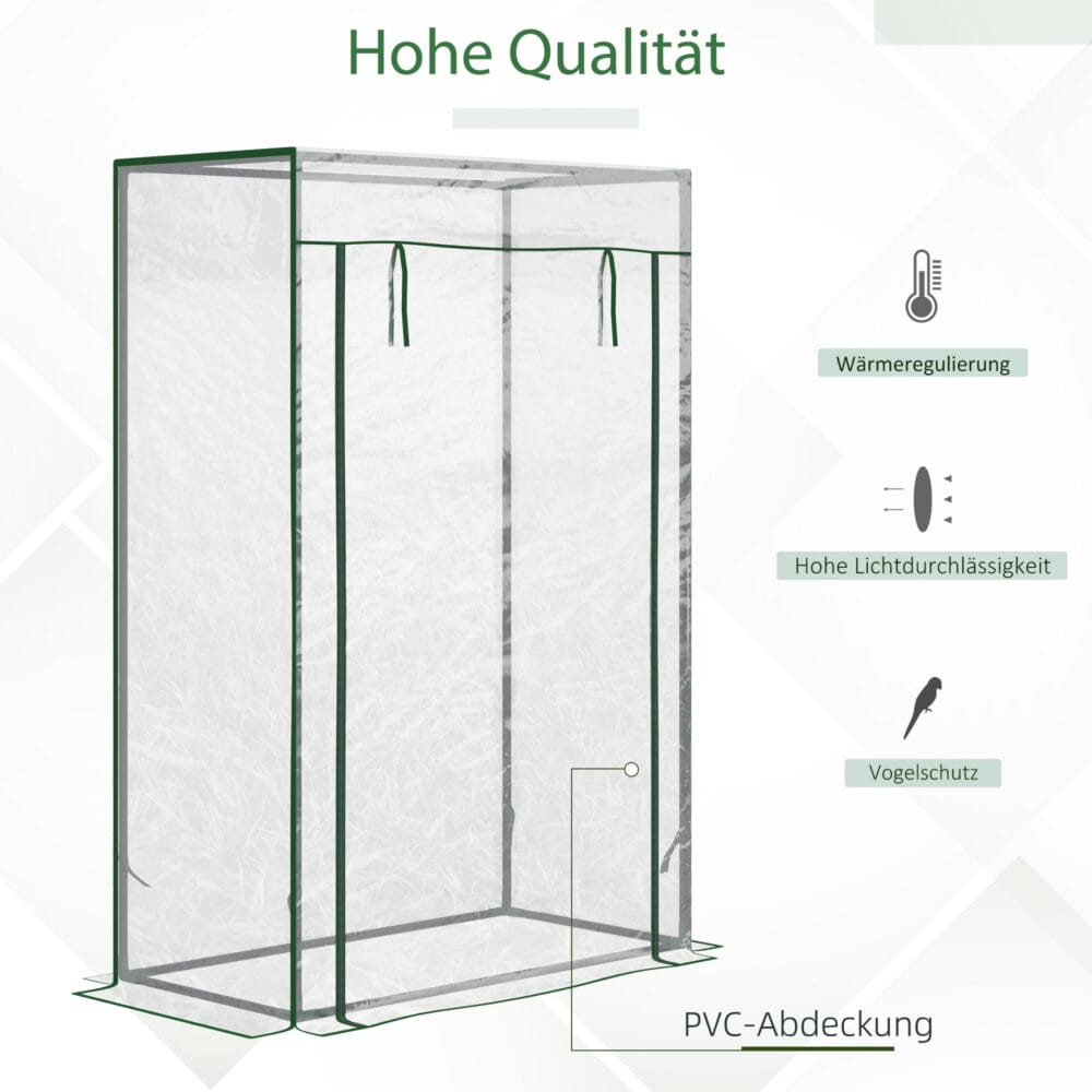 Gewächshaus 100x50x150cm Tomatenhaus Treibhaus