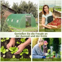 Gewächshaus 4.5x3x2m Folientunnel Tomatenhaus