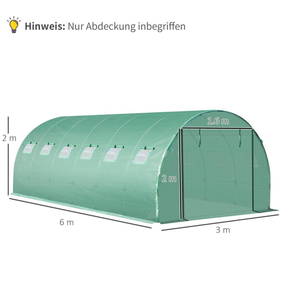 Gewächshaus Blache 6x3x2m Folie für Gewächshaus Folientunnel