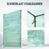 Gewächshaus Tomatenhaus Pflanzenhaus mit Fenster 200x77x170cm