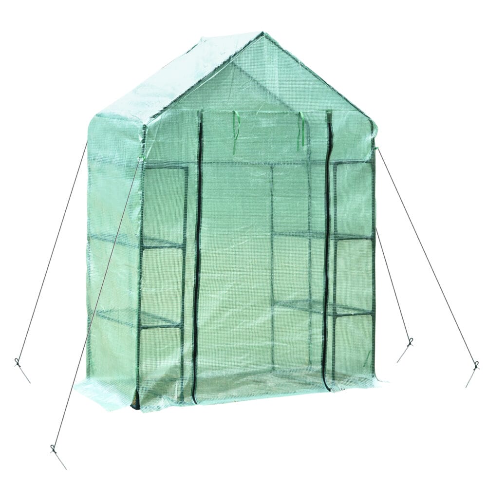 Gewächshaus Treibhaus mit Ablagen 143x73x195cm