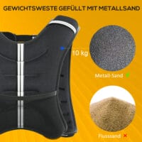 Gewichtsweste 10kg Trainingsweste Laufweste