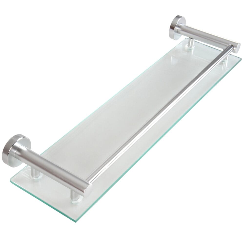Glasablage Bad Wandmontage gehärtetes Glas Aluminium