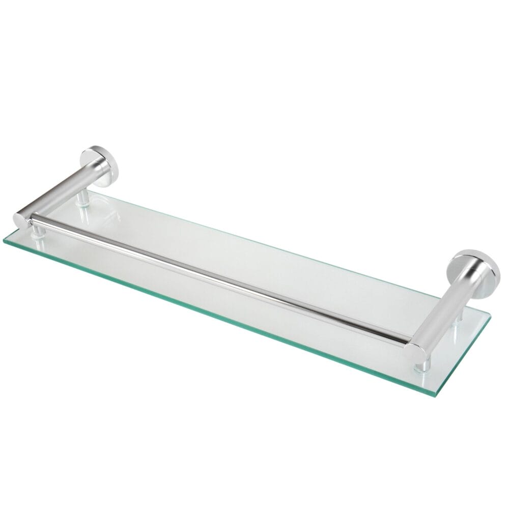 Glasablage Bad Wandmontage gehärtetes Glas Aluminium