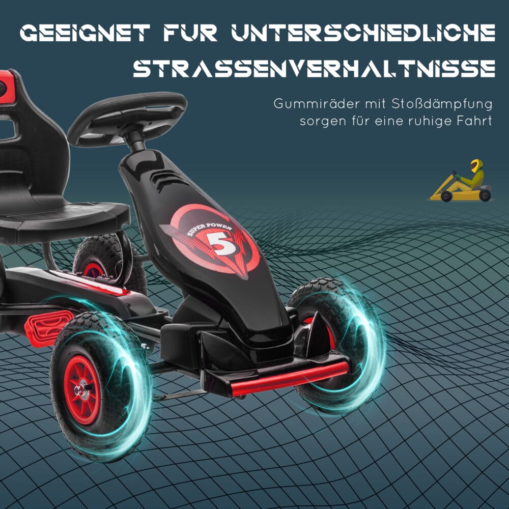 Gokart Kinderfahrzeug mit verstellbarem Sitz 5-12 Jahre