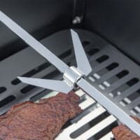 Grill mit Drehspiess Rostfreier Stahl 118x32x90cm