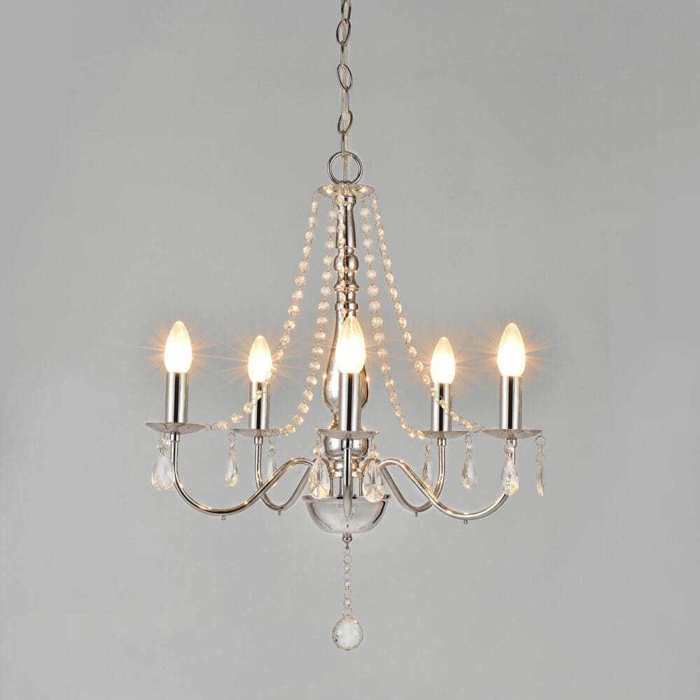 Kronleuchter Candle 150 x Ø 52 cm Kristall/Chrom