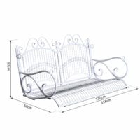 Hängebank Gartenschaukel Schaukelbank 2-Sitzer mit Ketten Metall