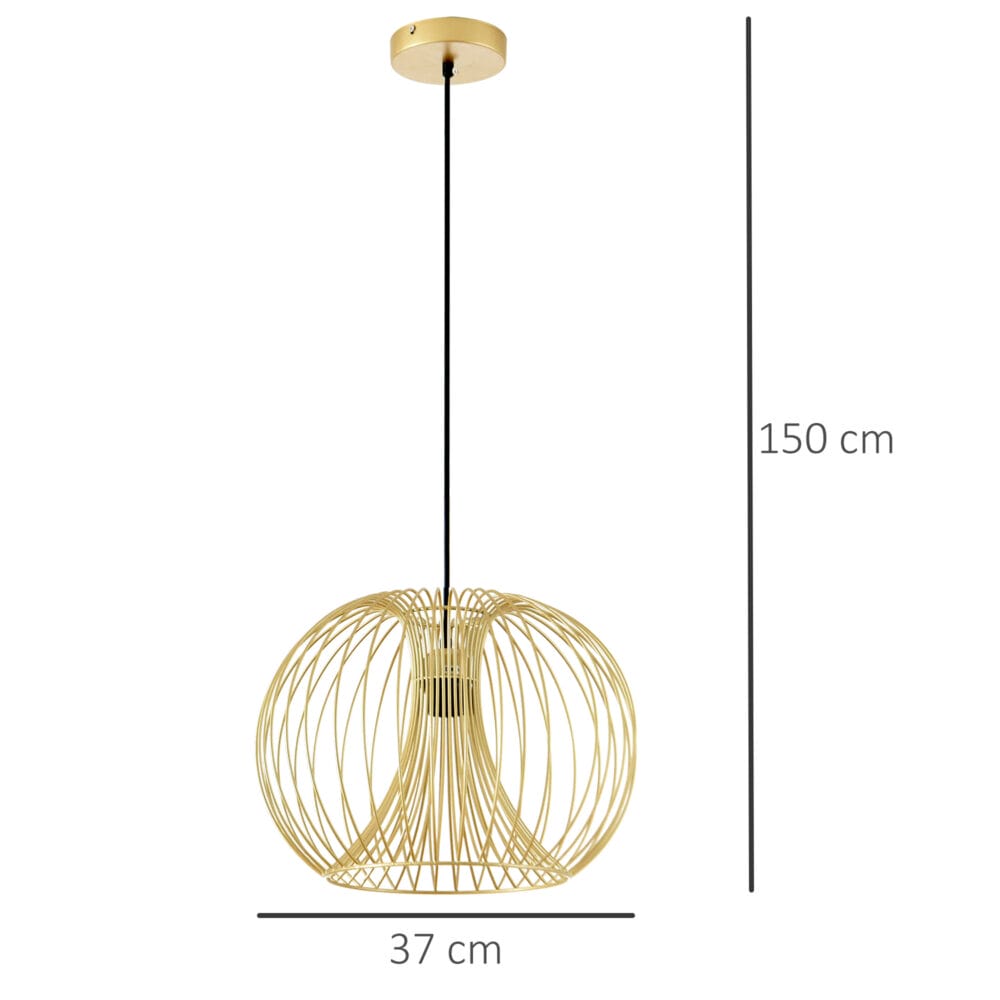 Hängelampe Hängeleuchte gold Modern E27 40W