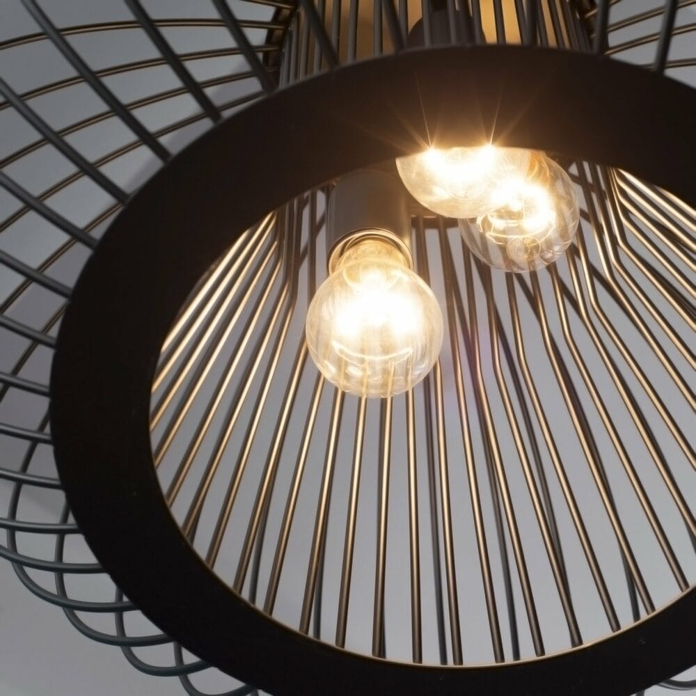 Hängelampe Hängeleuchte schwarz Modern E27 40W