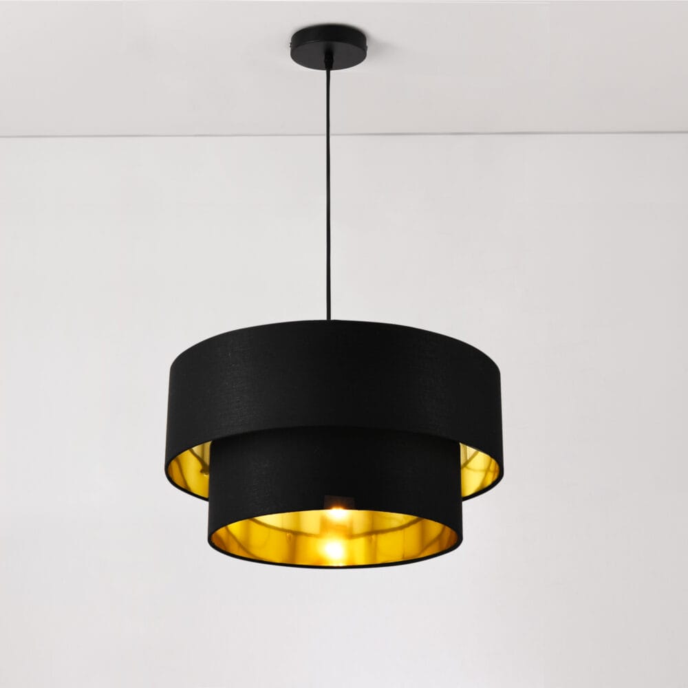 Hängeleuchte Lopar Ø 40cm Schwarz Gold
