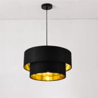 Hängeleuchte Lopar Ø 40cm Schwarz Gold