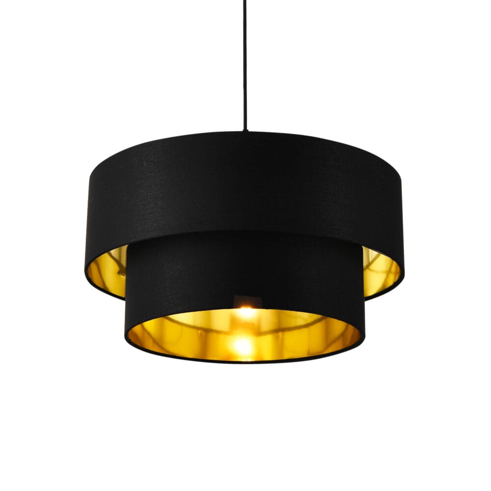 Hängeleuchte Lopar Ø 40cm Schwarz Gold