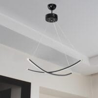 Hängeleuchte Eastbourne mit 180 LEDs Aluminium Schwarz Weiss