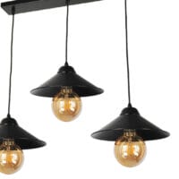 Hängeleuchte Prescot 3xE27 Metall Schwarz