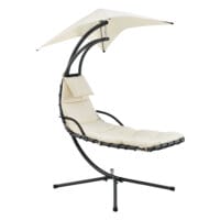 Hängeliege mit Sonnendach Beige