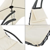 Hängeliege mit Sonnendach Beige