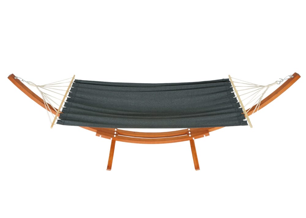Hängematte mit Gestell FSC-zertifiziert 320cm braun, Matte grau