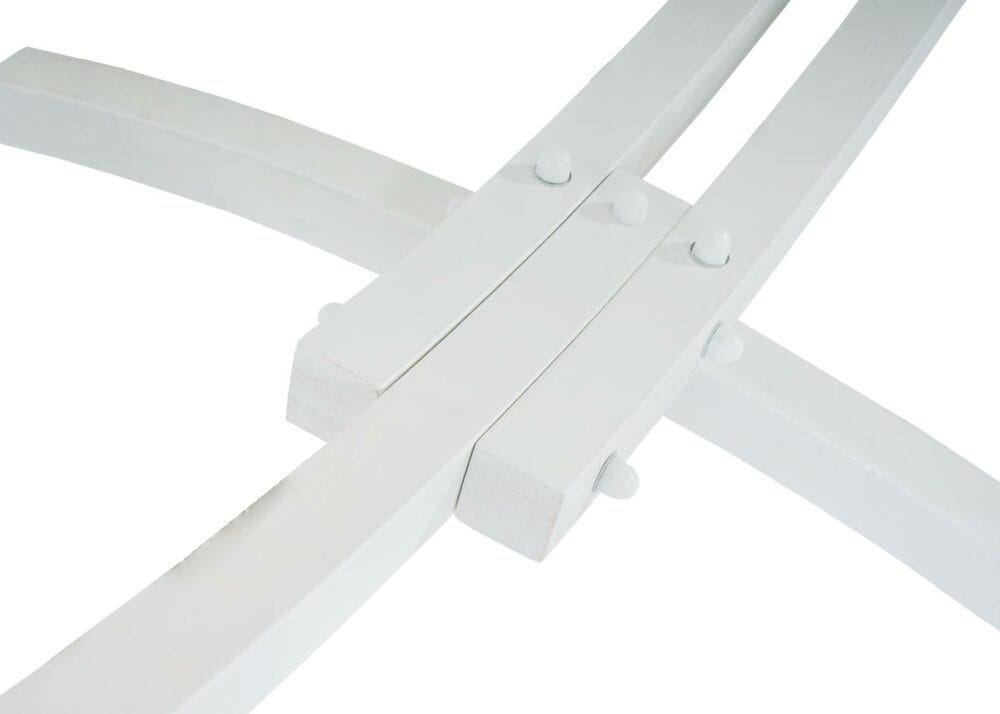 Hängematte mit Gestell FSC-zertifiziert 320cm weiss Matte creme-weiss
