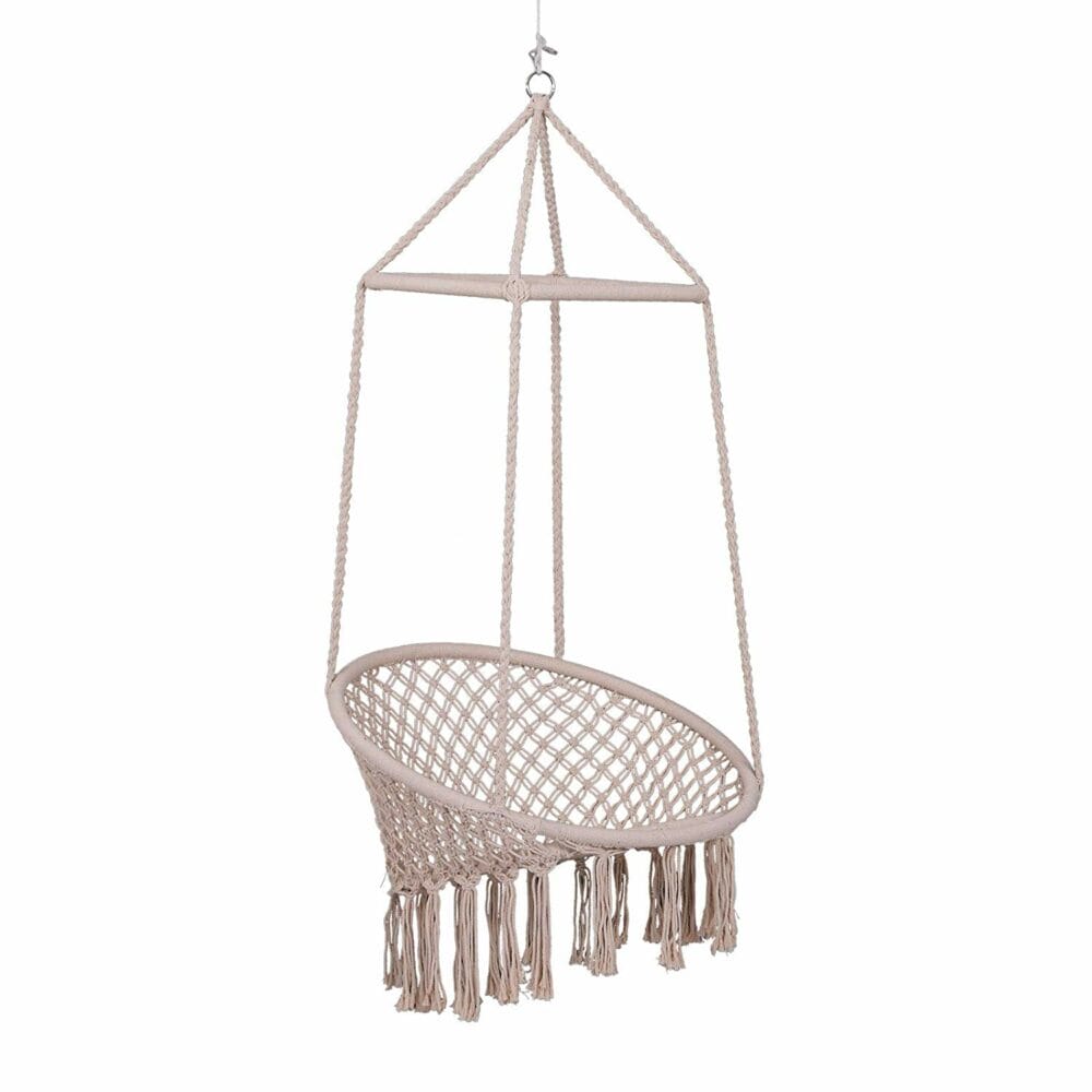 Hängesessel Hängeschaukel Schwebesessel Baumwolle ∅80cm