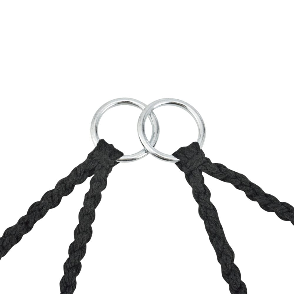 Hängesessel Kailua Max. 150 kg Indoor Outdoor mit Kissen Schwarz