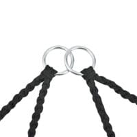 Hängesessel Kailua Max. 150 kg Indoor Outdoor mit Kissen Schwarz
