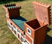 Hasenstall Kaninchenstall Freilandburg mit Freilaufgehege