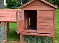Hasenstall Kaninchenstall Hasenburg mit überdachten Freilaufbereich