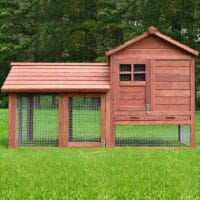 Hasenstall Kaninchenstall Hasenburg mit überdachten Freilaufbereich