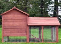 Hasenstall Kaninchenstall Hasenburg mit überdachten Freilaufbereich