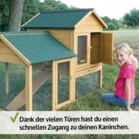 Hasenstall Kaninchenstall Hasenfarm  ~ mit grossem Freigehege