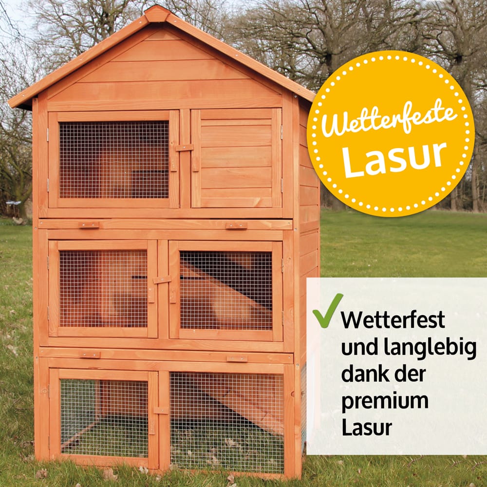 Hasenstall Kaninchenstall Jumbo ~ 3 Etagen