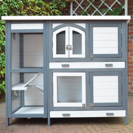 Hasenstall Kaninchenstall Krümel 2 Reinigungsschubladen